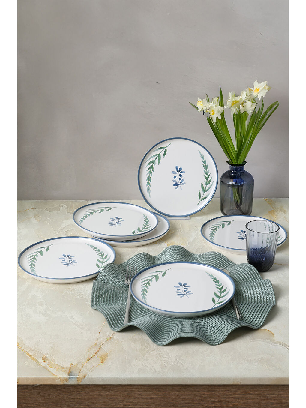 Karışık Daphne Nordic Pasta Tabağı 22 Cm 6 Adet-3