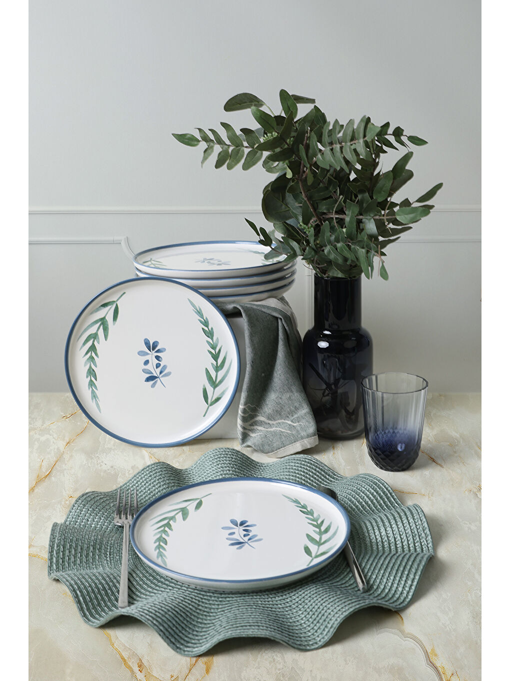 Karışık Daphne Nordic Pasta Tabağı 22 Cm 6 Adet-4