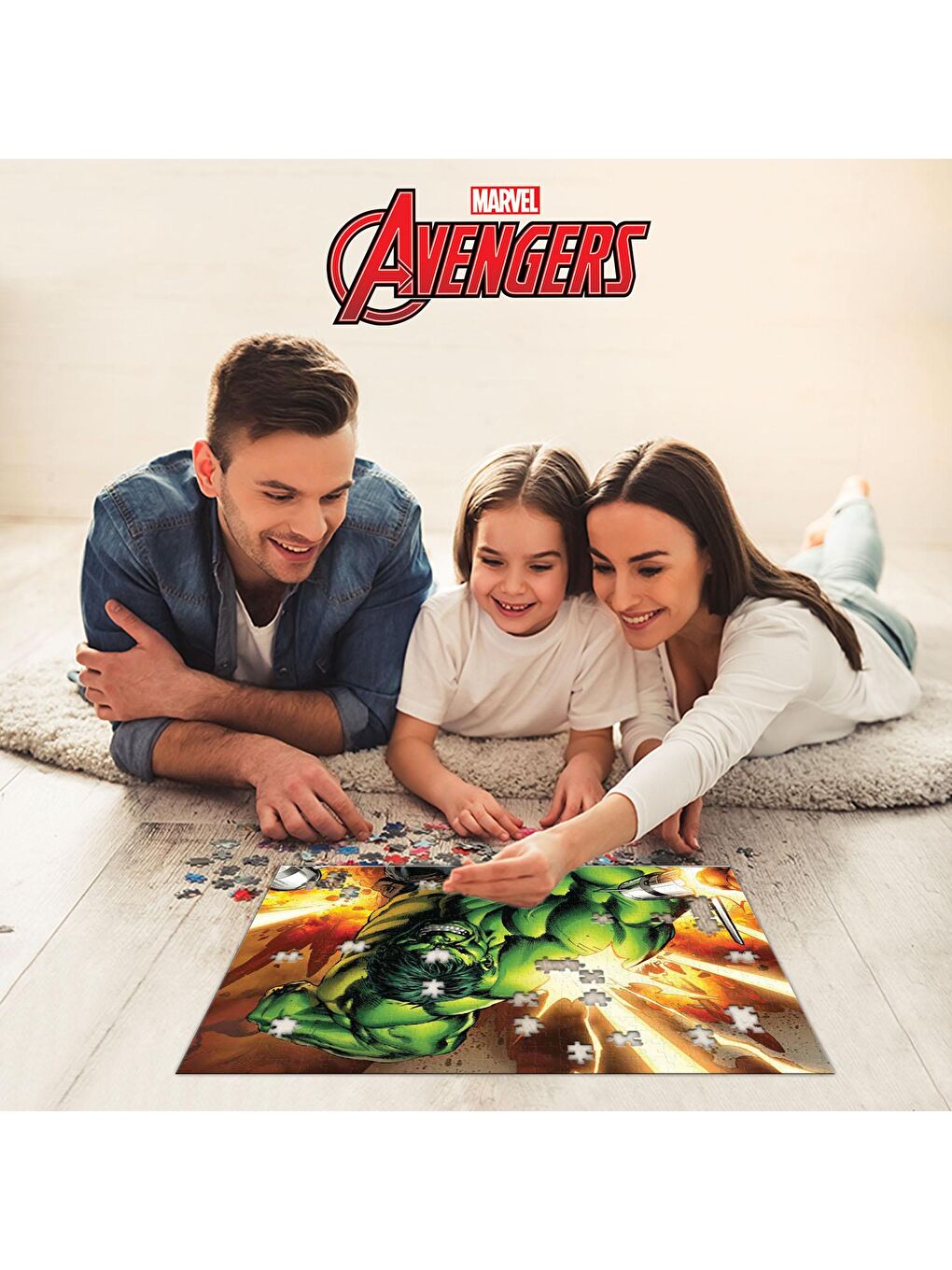 Prime 3D Renksiz Avengers The Hulk 500 Parça Yetişkin Puzzle 32672 - 1