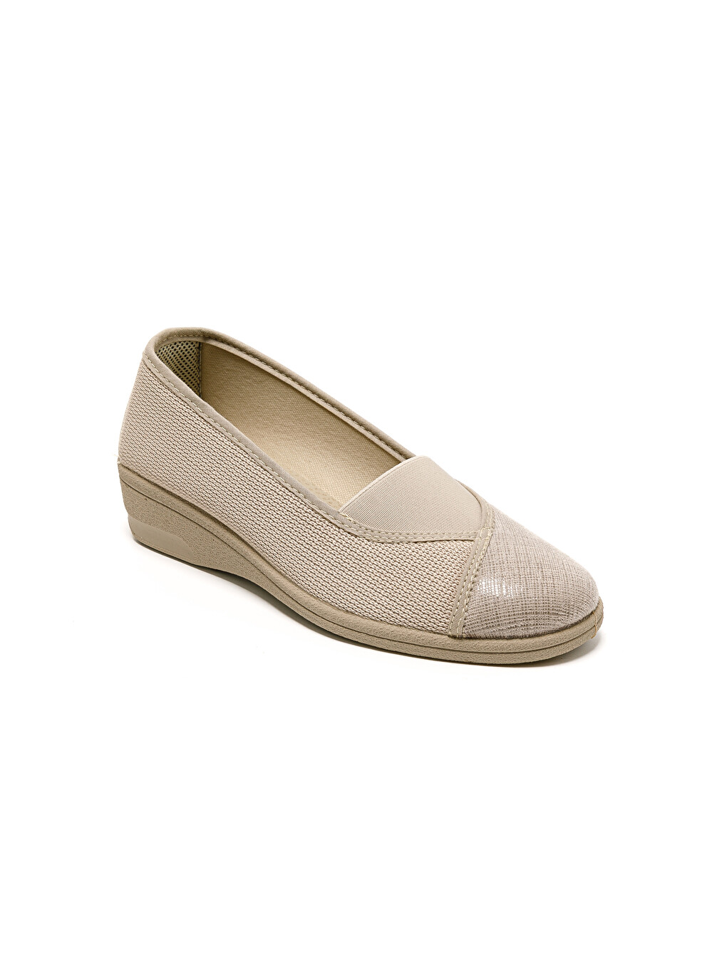 Bej Kadın Klasik Ayakkabı 7337 STRETCH WOMEN'S FOOTWEAR Beige-1