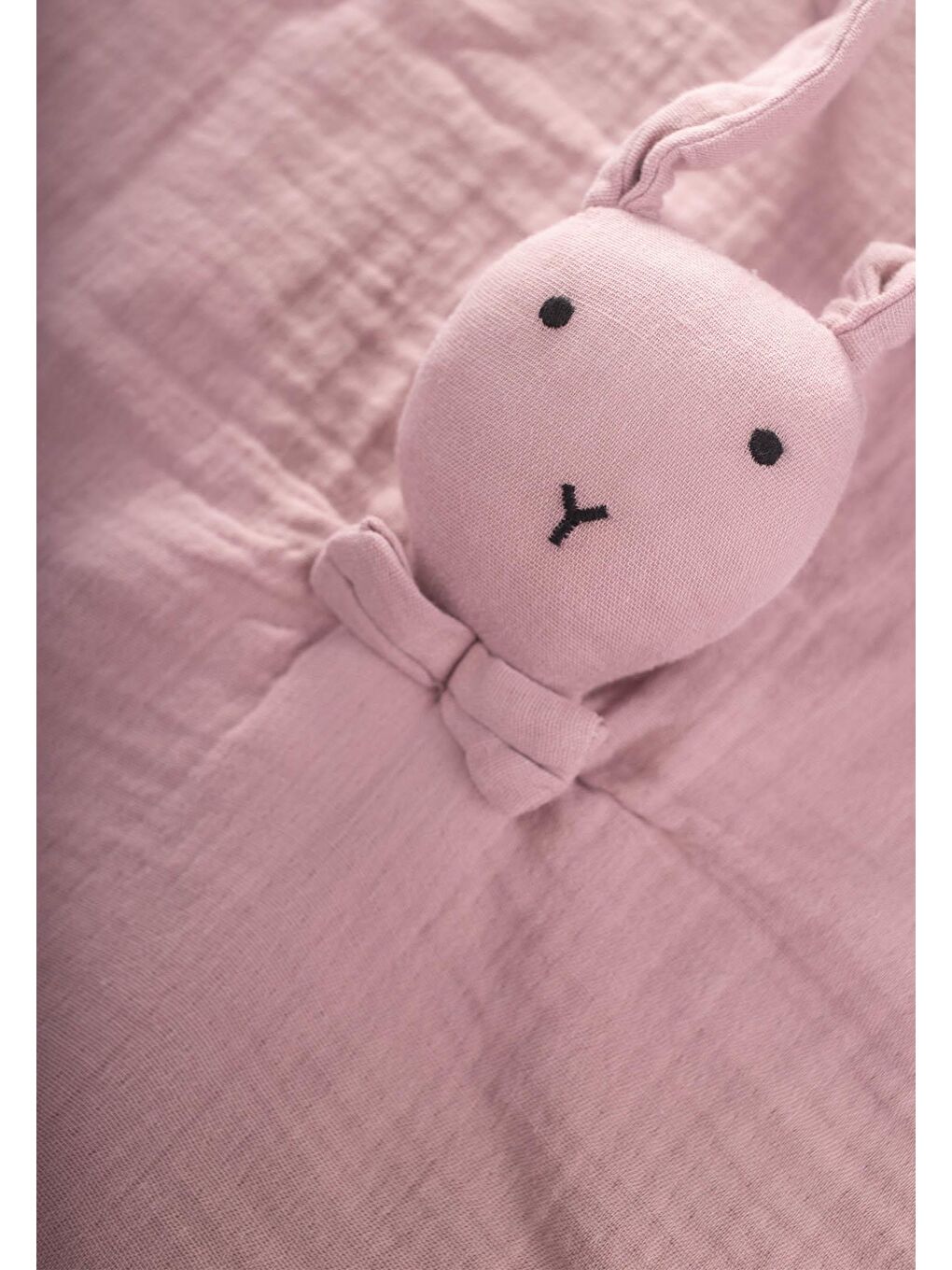 Tavşan Müslin Uyku Arkadaşı (Yıkanmıştır) 40X40 Cm Leylak-1