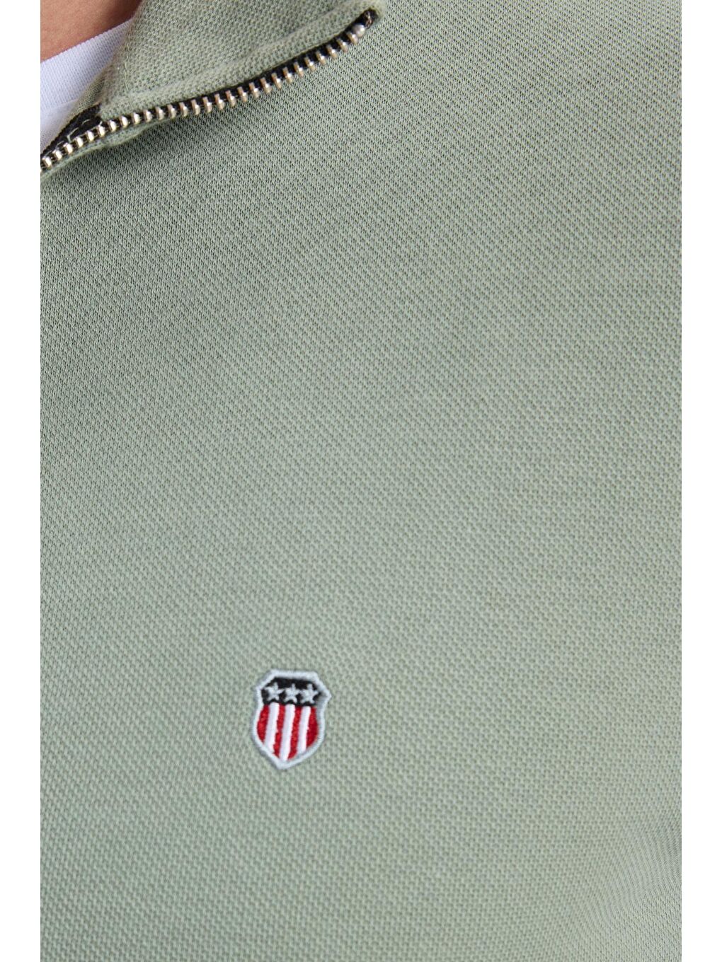 Erkek Slim Fit Dar Kesim Pamuklu Tam Fermuarlı Çift Cepli Dik Yaka Yeşil Sweatshirt Hırka-6