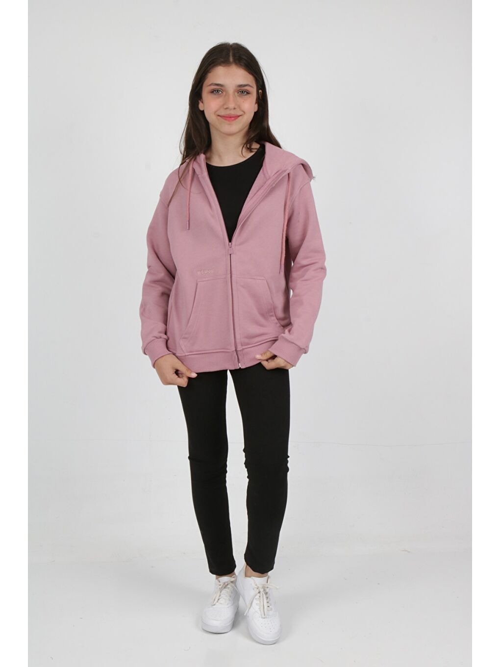 Pembe Kız Çocuk Nakışlı Hırka