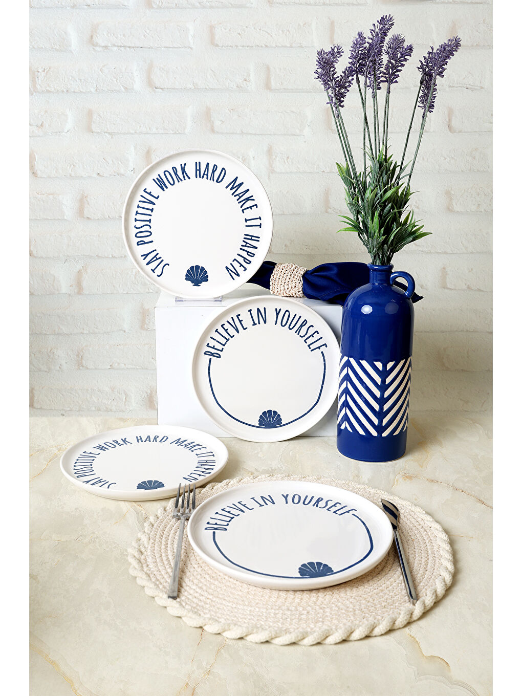 Karışık Ocean Muse Nordıc Pasta Tabağı 22 Cm 4 Adet-2