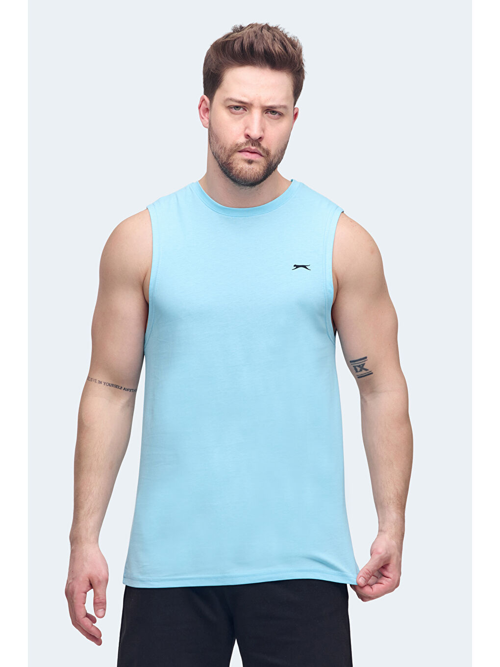 Yeşil VIZON Erkek Kolsuz Tişört Nane-2