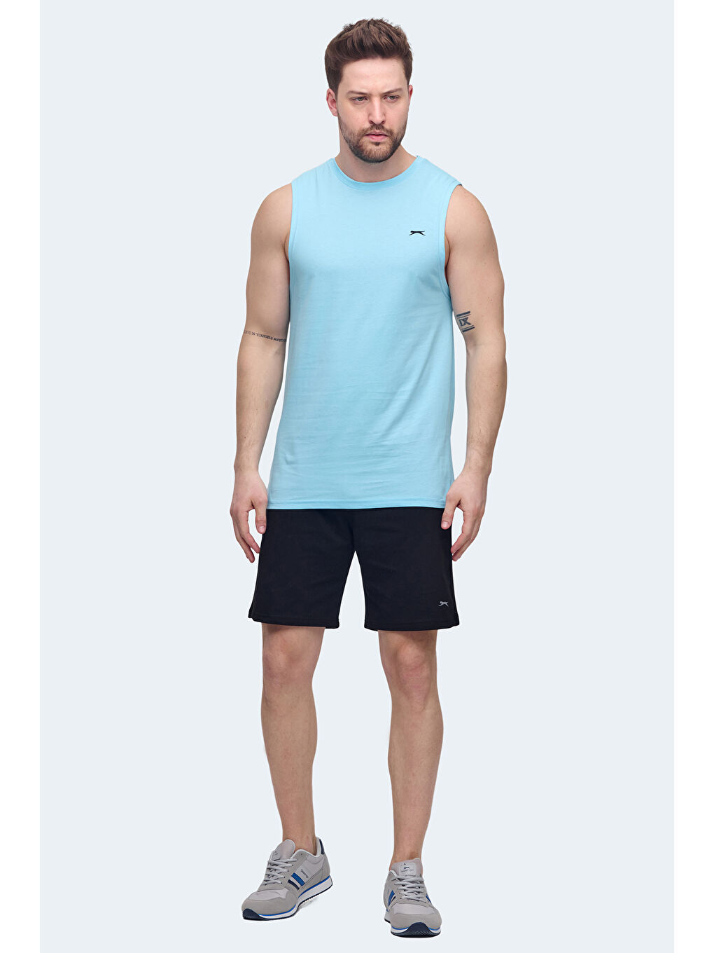 Yeşil VIZON Erkek Kolsuz Tişört Nane-6