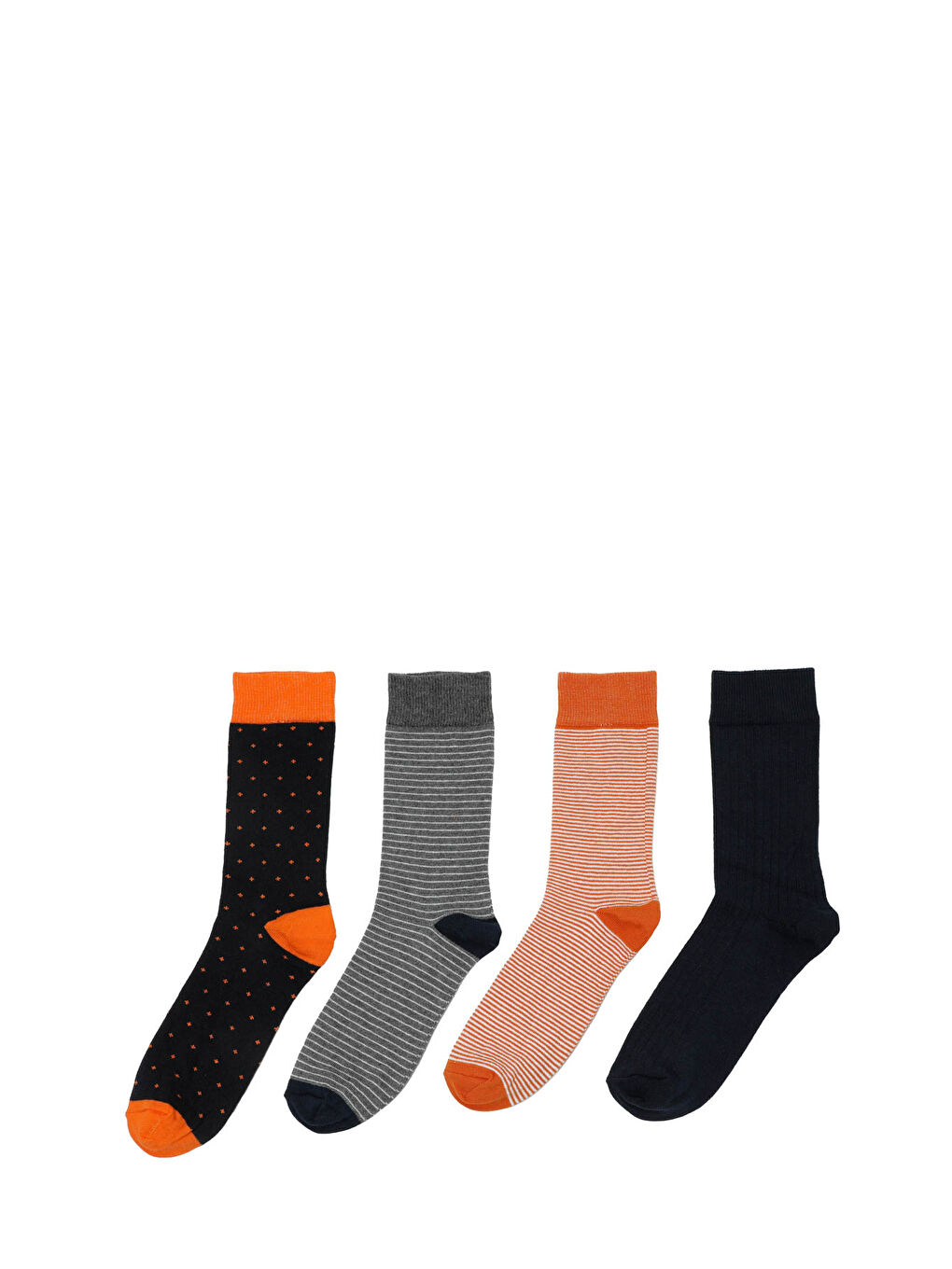 Karışık ORANGE 4LU SKT-M 4PR Çok Renkli Erkek 4'lu Soket Çorap