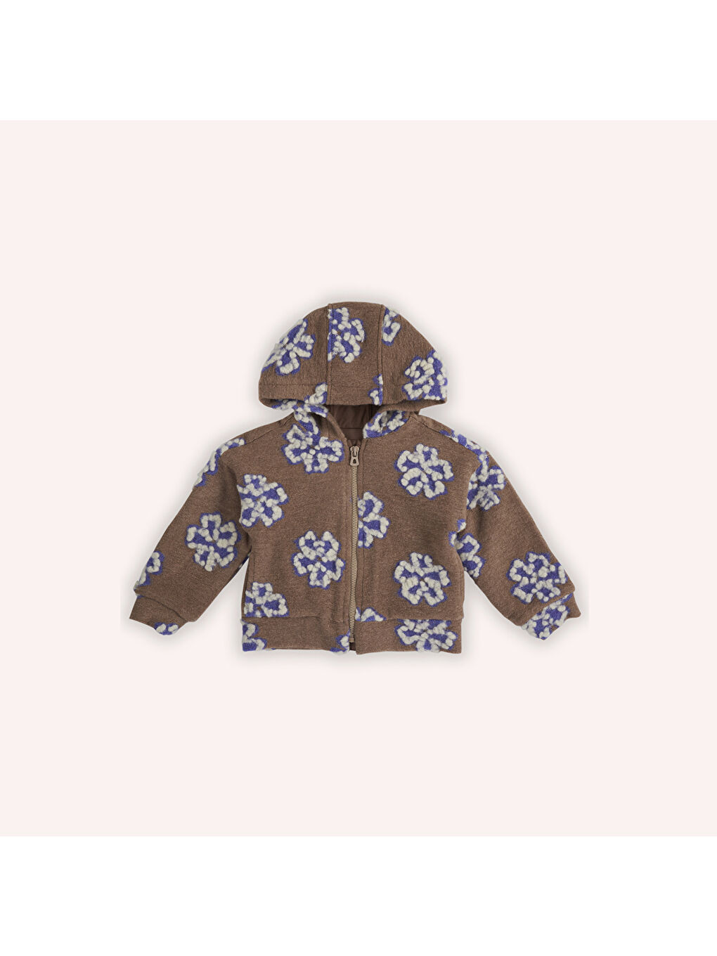 Kahverengi Kız Çocuk Fermuarlı Mont-3