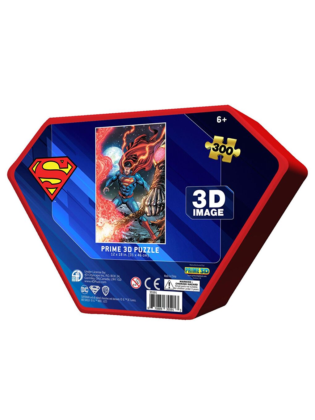 Prime 3D Renksiz Superman 300 Parça Puzzle 35591 - Metal Kutu - 1