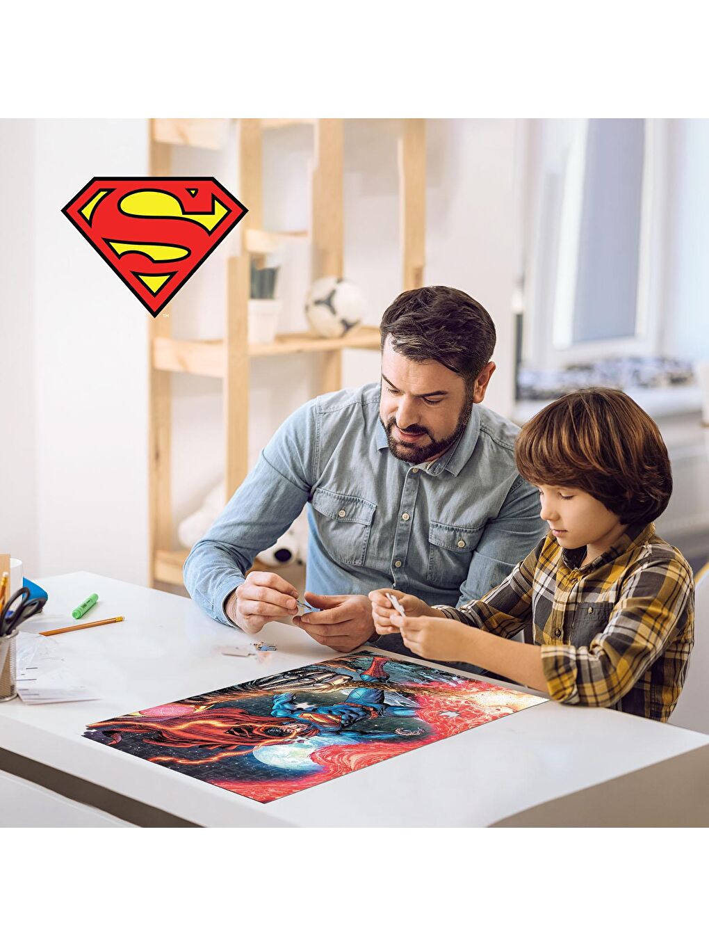 Prime 3D Renksiz Superman 300 Parça Puzzle 35591 - Metal Kutu - 2