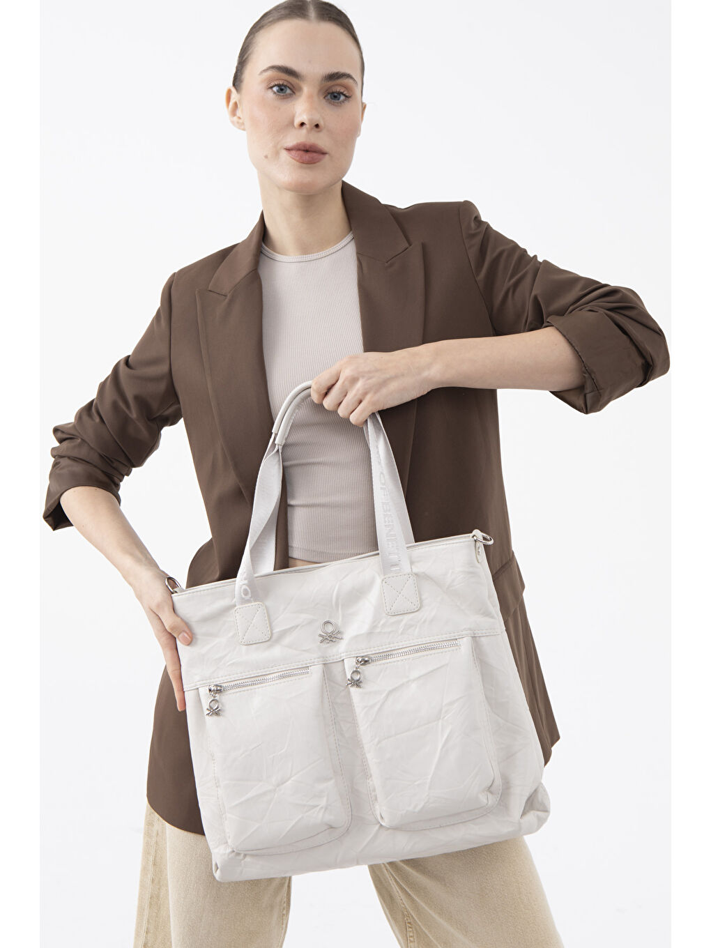 Kadin Kol Çantasi Bej BNT1472