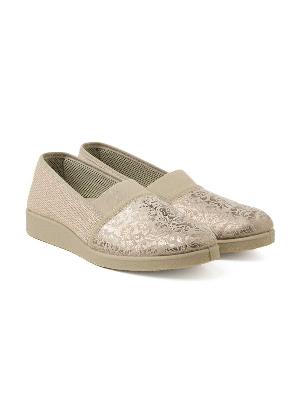 Bej Kadın Klasik Ayakkabı 984 STRETCH WOMEN'S FOOTWEAR Beige-2