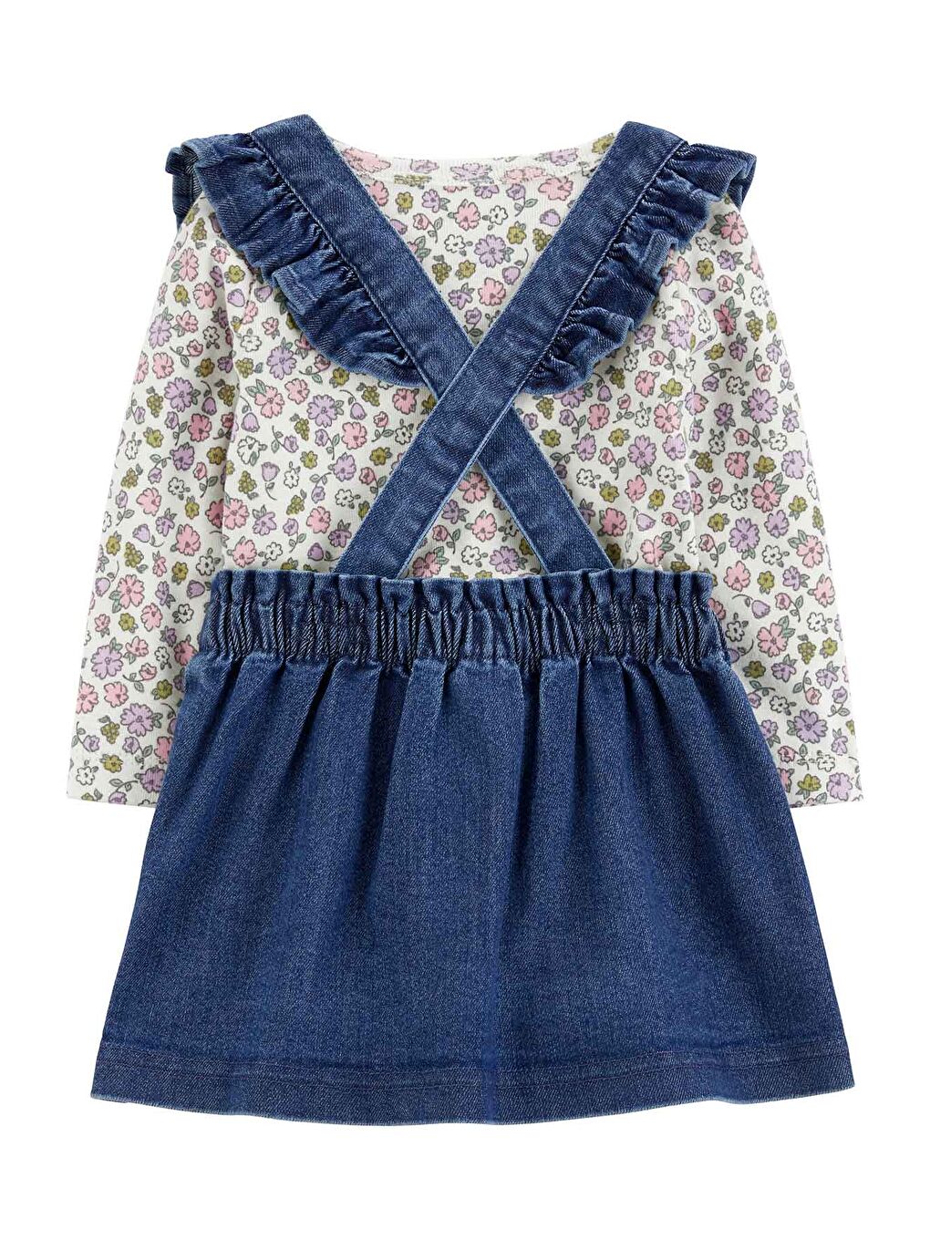 Karışık Kız Bebek Jean Salopet Set 3'lü Paket-1