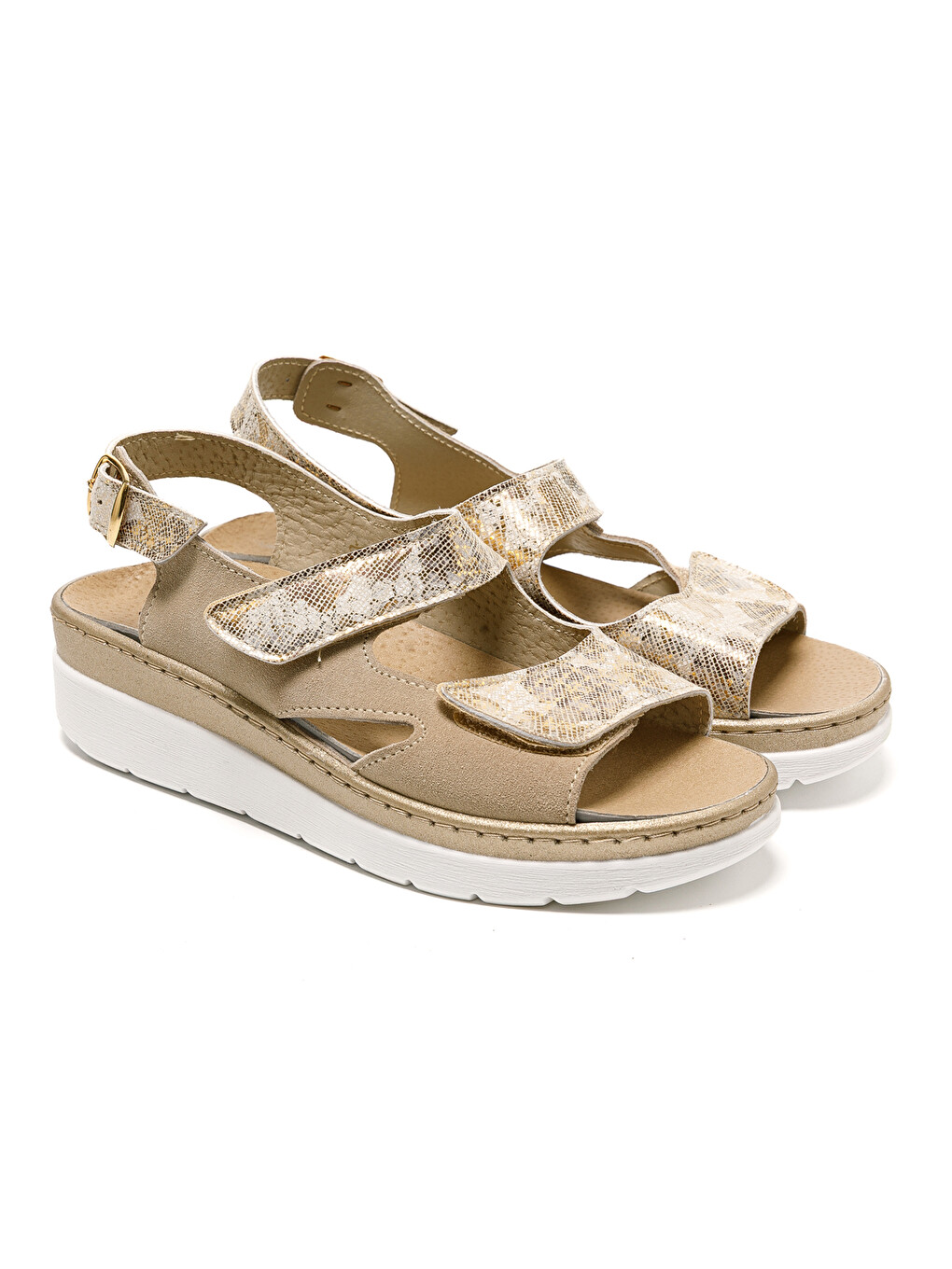 Bej Kadın Sandalet 5686 STRETCH WOMEN'S FOOTWEAR-2