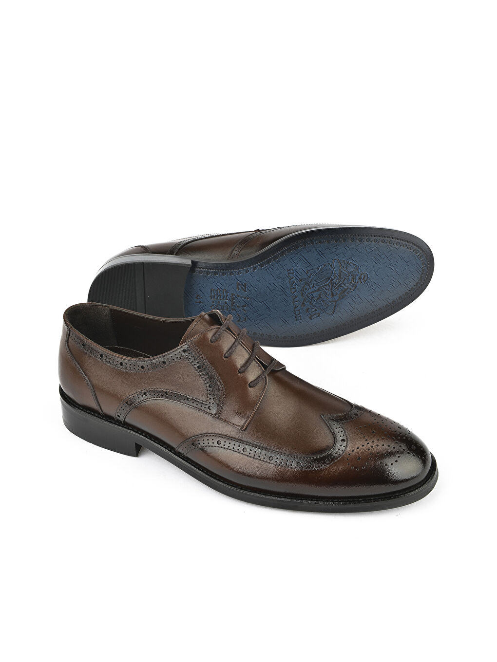 Kahverengi Erkek Hakiki Deri Klasik Ayakkabı 1511027Z409 Kahve-3