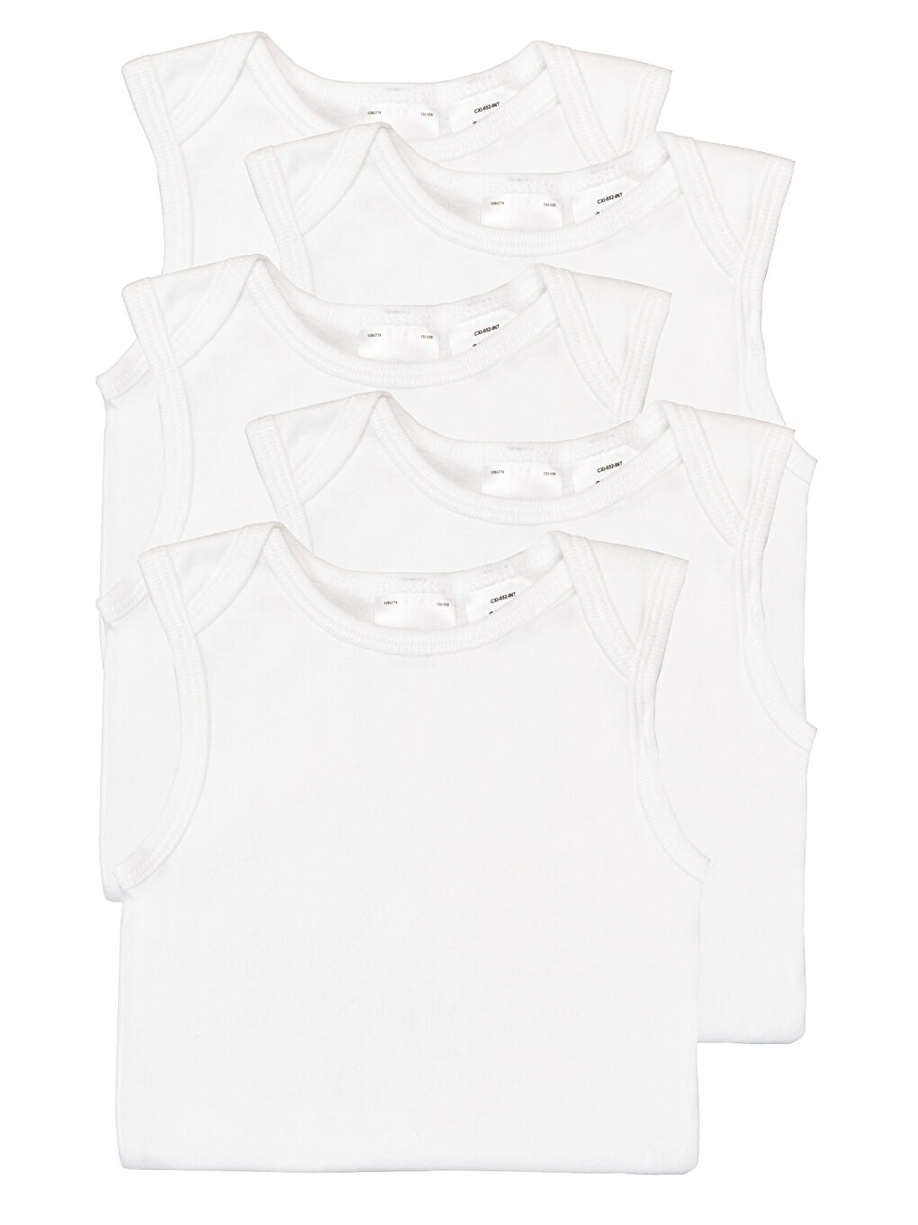 Bebek Kolsuz Body Set 5'li Paket Beyaz-2