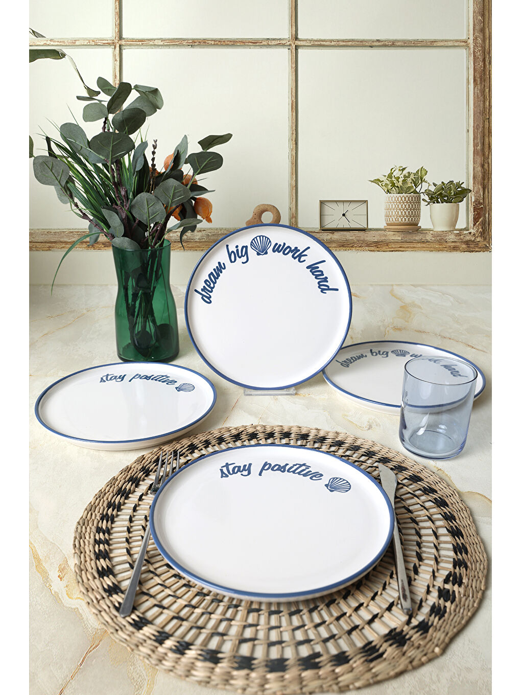 Karışık Ocean Muse Nordıc Pasta Tabağı 22 Cm 4 Adet-2