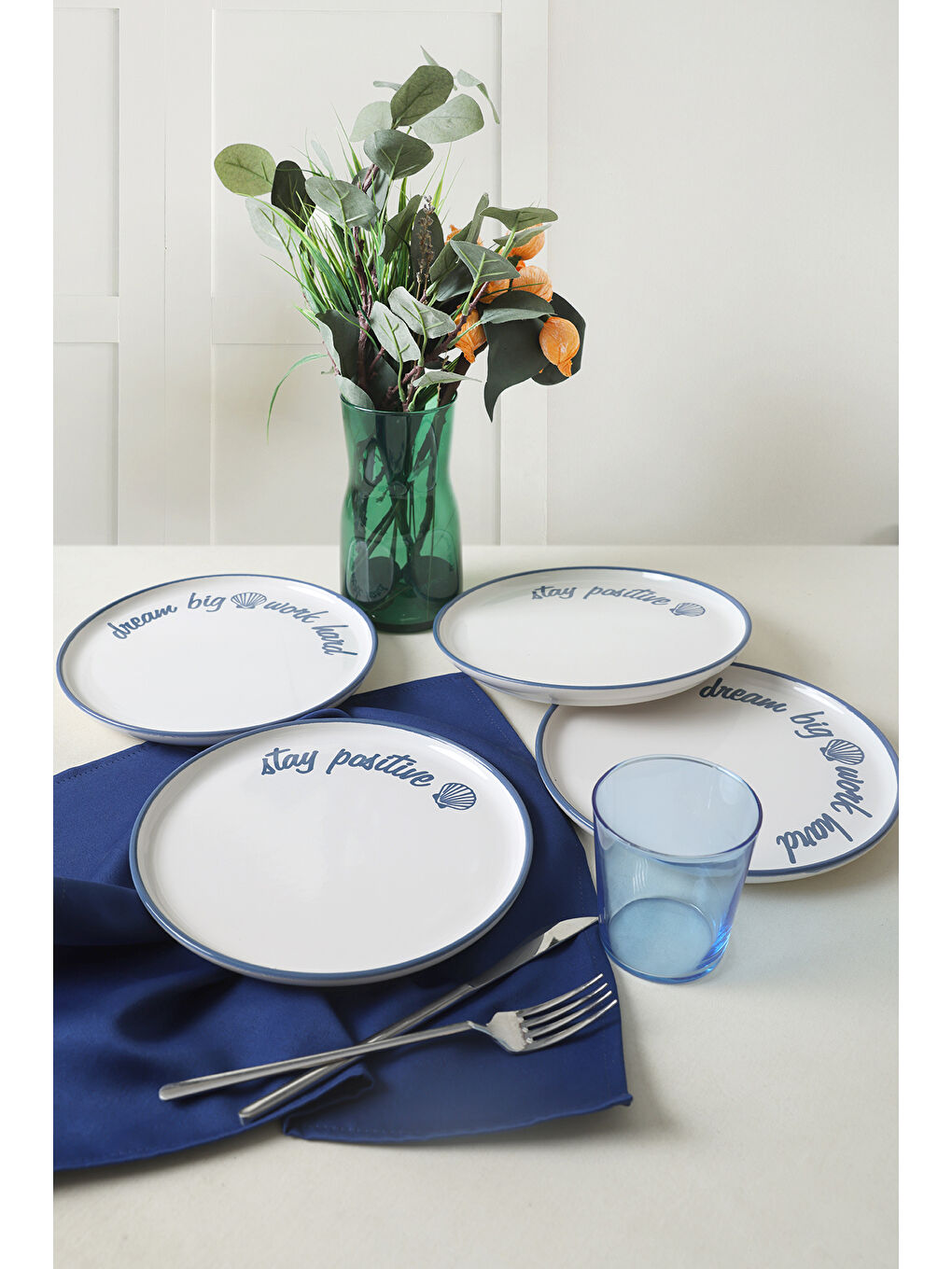 Karışık Ocean Muse Nordıc Pasta Tabağı 22 Cm 4 Adet-3