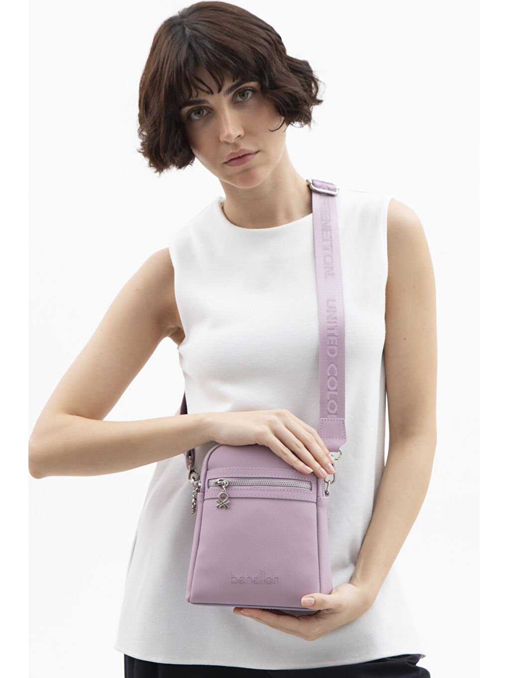 United Colors Of Benetton Kadin Çapraz Çanta Lila BNT1584