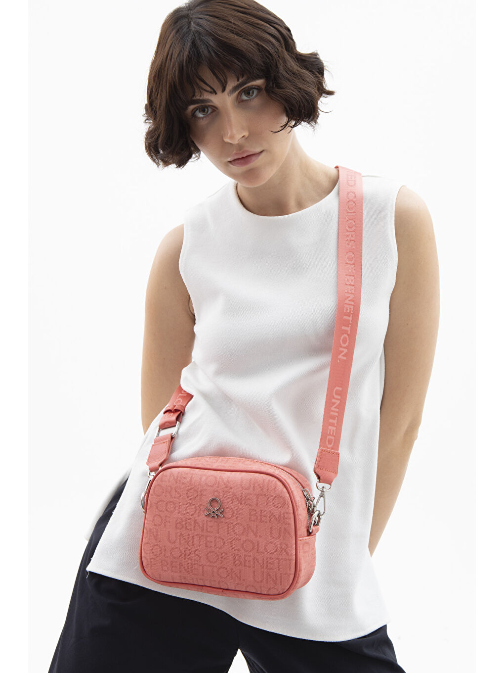 Pembe Kadin Çapraz Çanta Mercan BNT1585-1