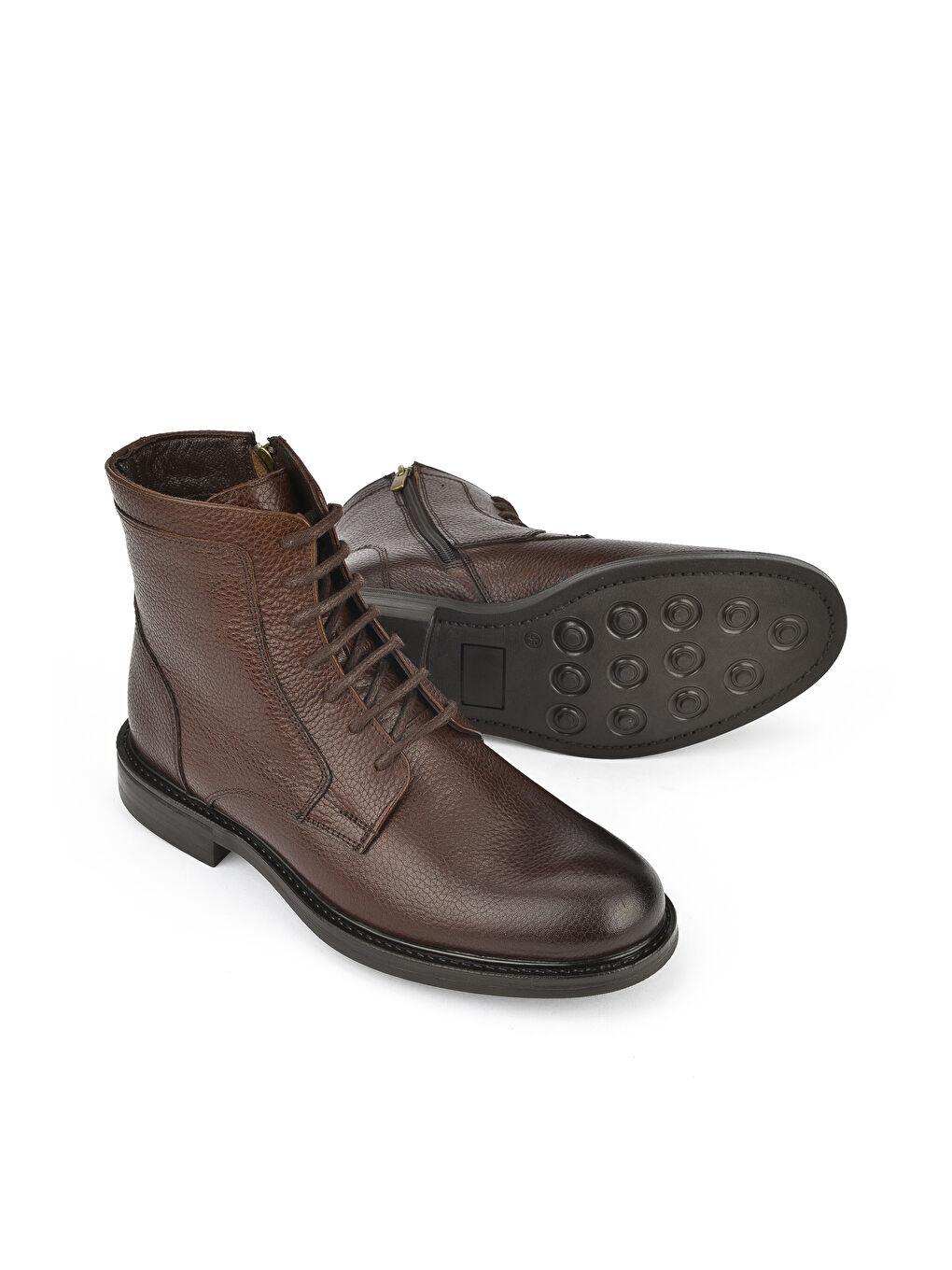 Kahverengi Erkek Hakiki Deri Bot 143986Z4128 Taba-1
