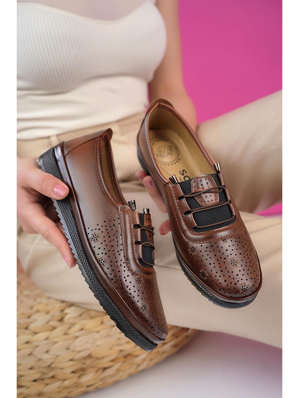 Kahverengi Jasen Günlük Klasik Rahat Ortopedik Kadın Ayakkabı