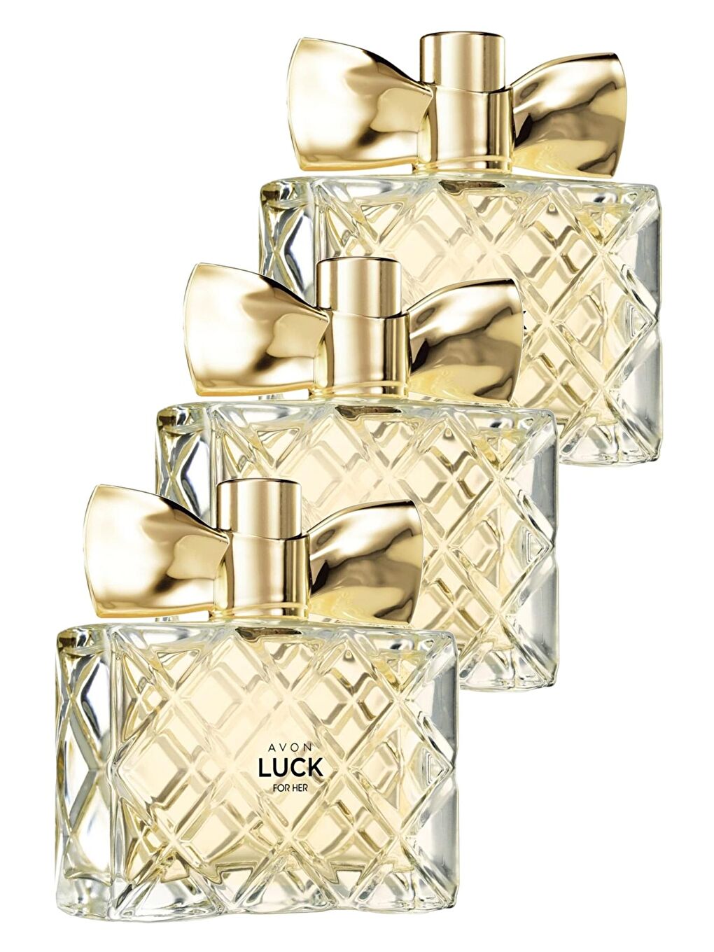 AVON Renksiz Luck Kadın Parfüm Edp 50 Ml. Üçlü Set