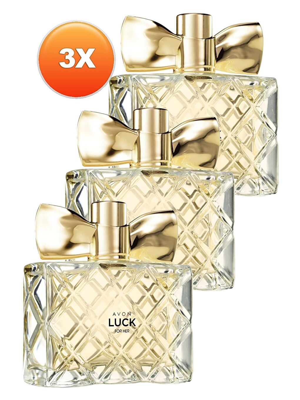 AVON Renksiz Luck Kadın Parfüm Edp 50 Ml. Üçlü Set - 1