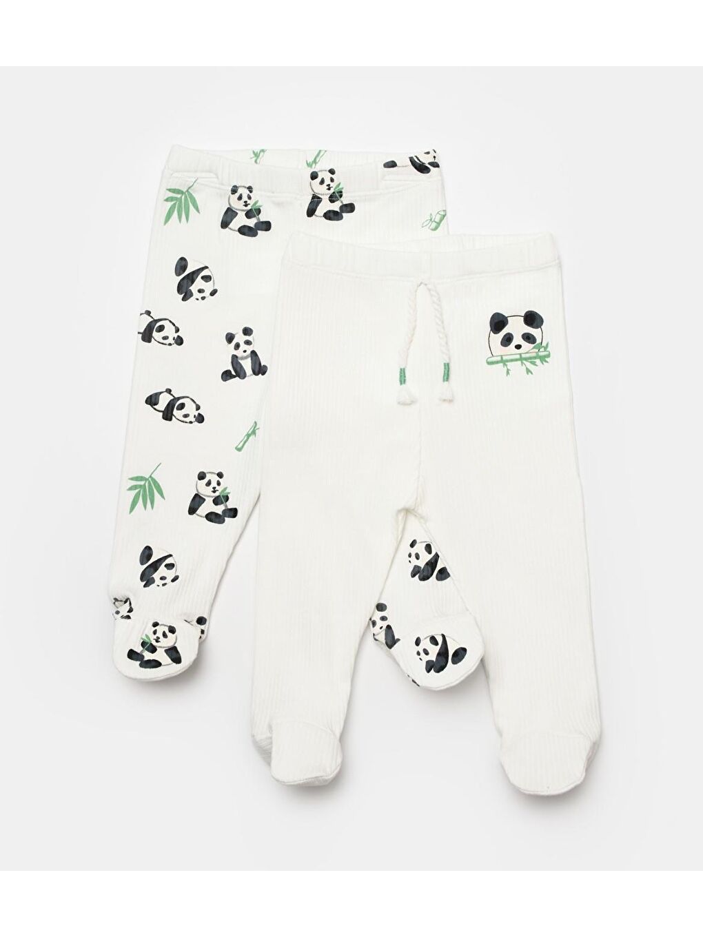 Ekru Organik Patikli Erkek Bebek Pantolon 2'li CSYB9058-1