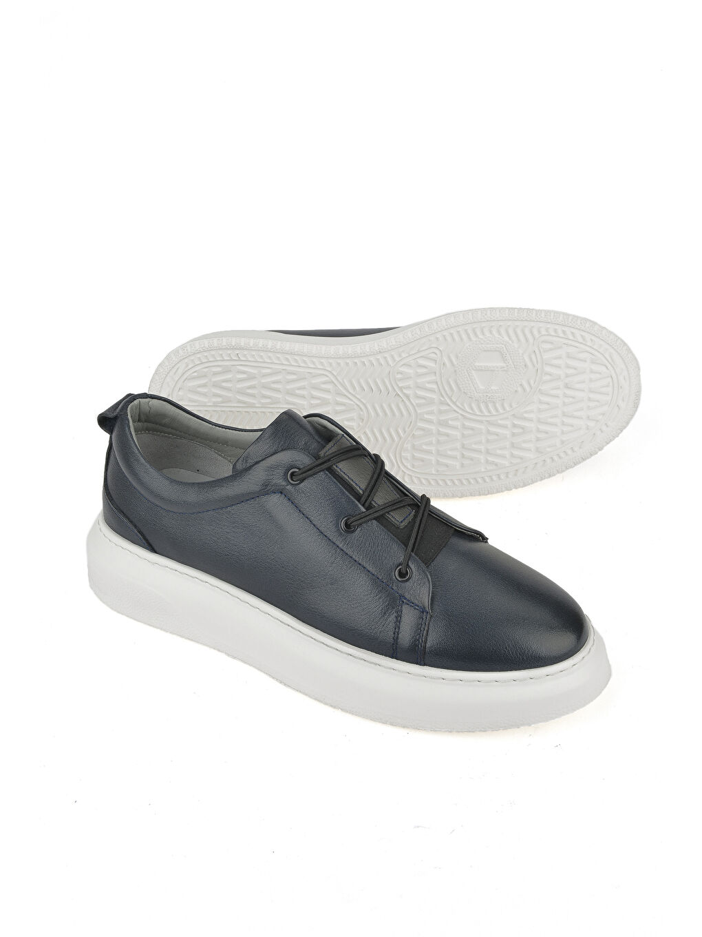 Erkek Hakiki Deri Sneaker 151987Z133 Lacivert-3