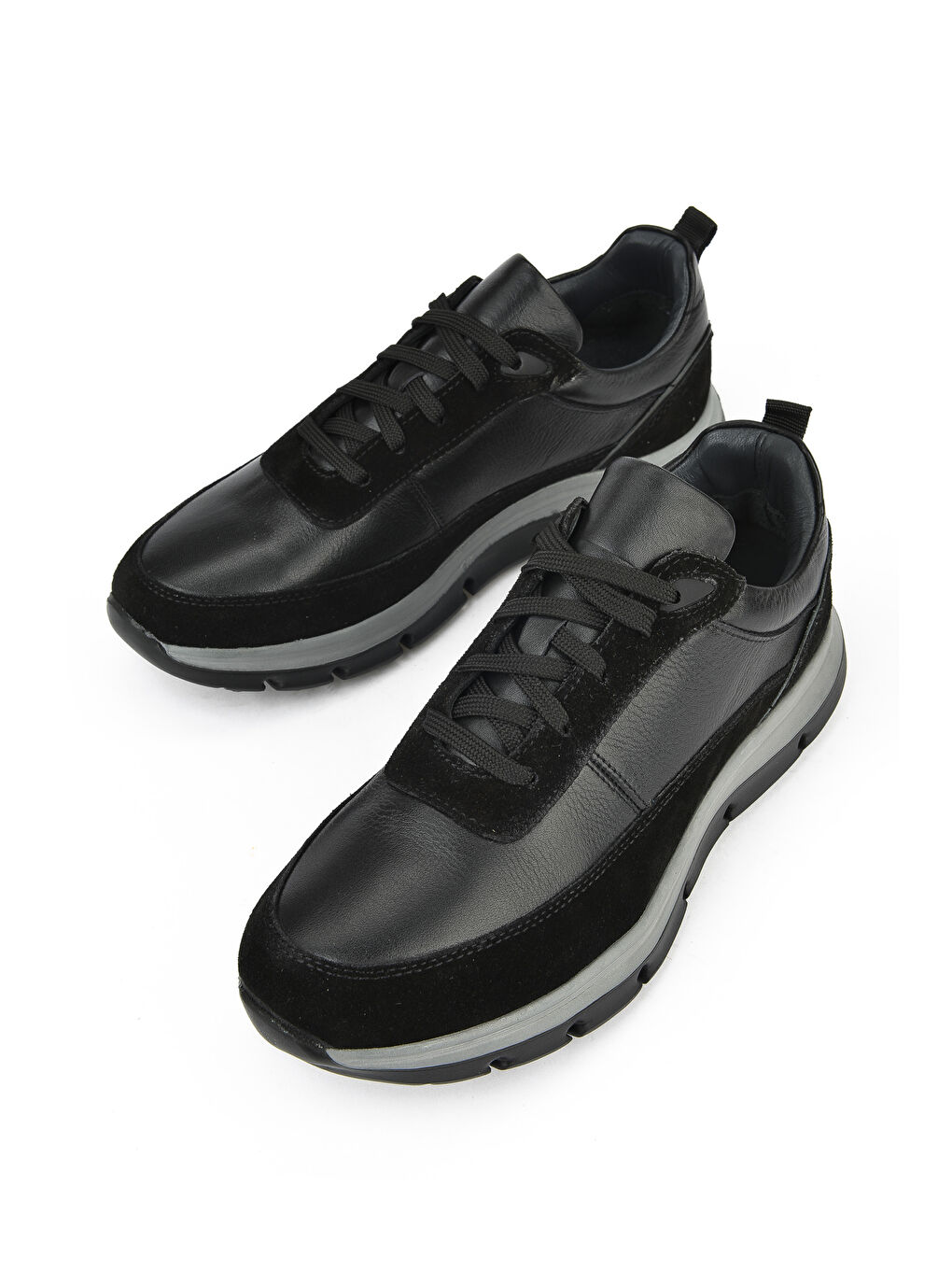 Erkek Hakiki Deri Sneaker 143983ZF90 Siyah