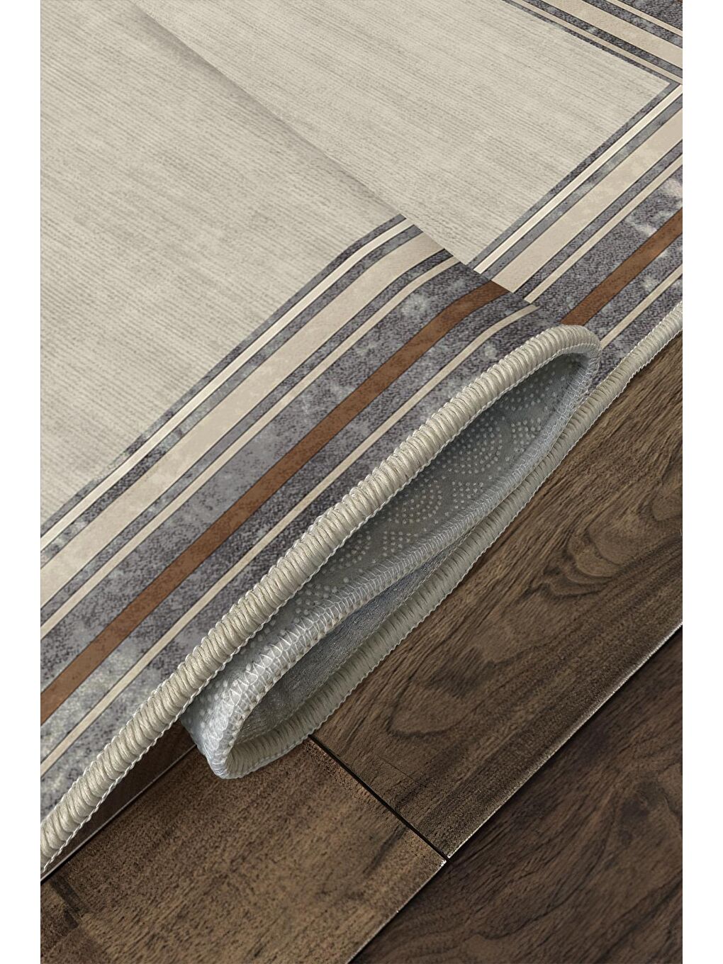 Kahverengi Dekoratif Özel Tasarım Yıkanabilir, Modern Halı  180x280-4