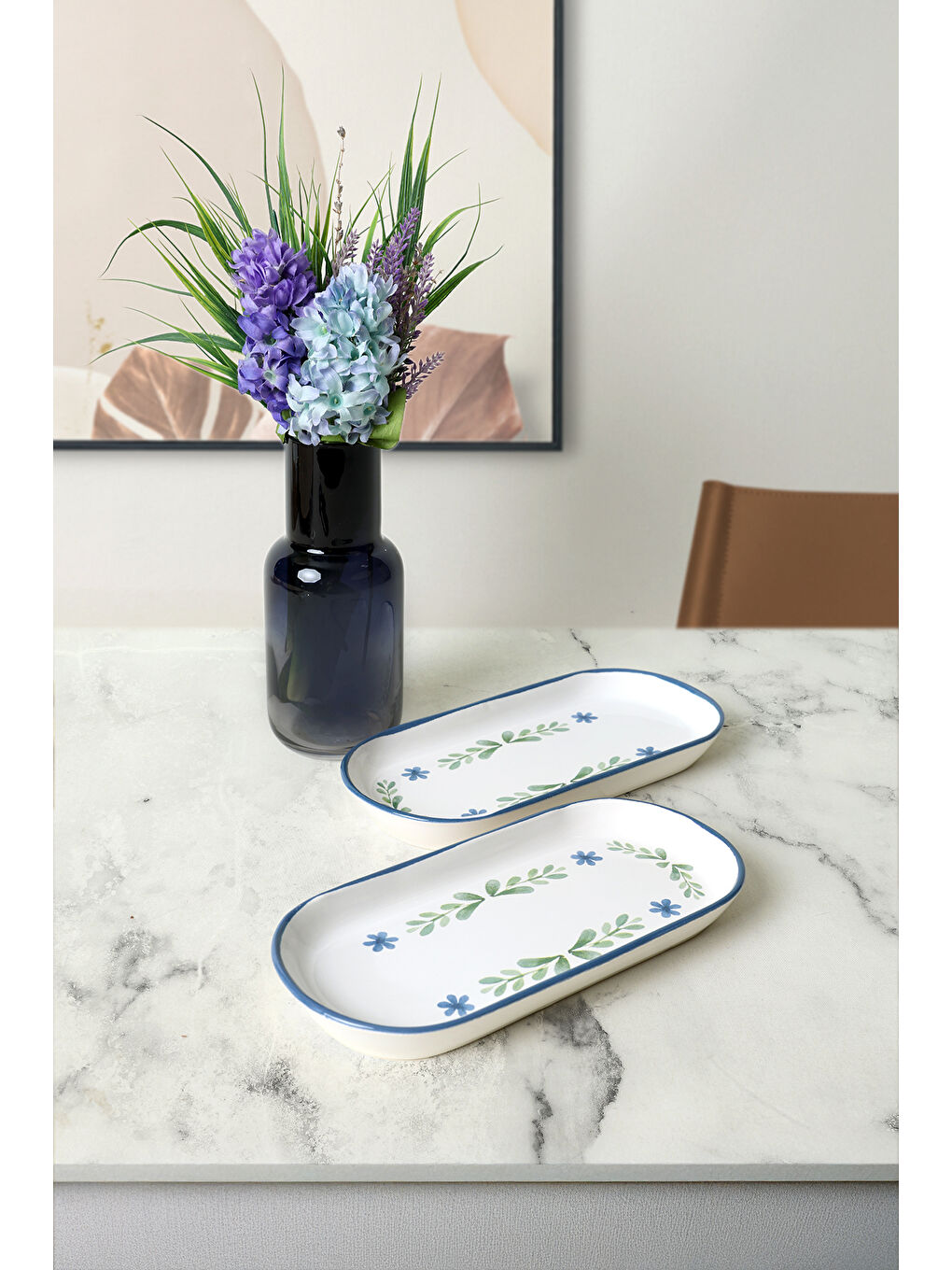 Karışık Daphne Noyan Kayık Tabak 26 Cm 2 Adet-2