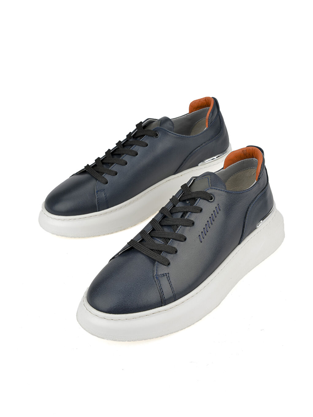 Erkek Hakiki Deri Sneaker 151987Z024 Lacivert-4