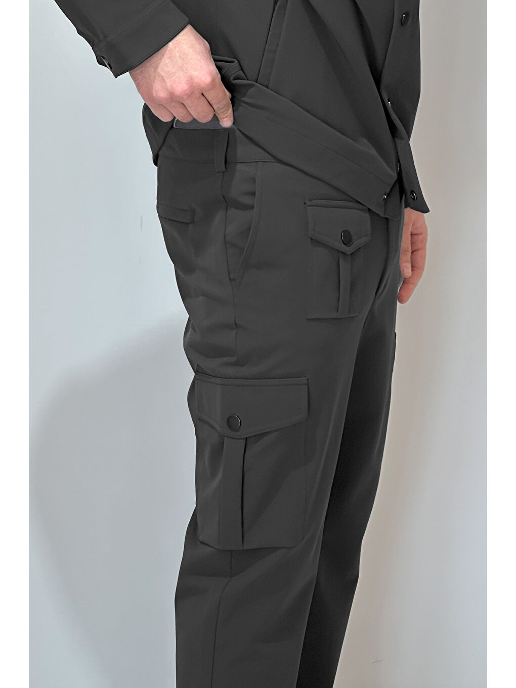 Erkek Çıtçıtlı Pantolon 24720 Siyah-1