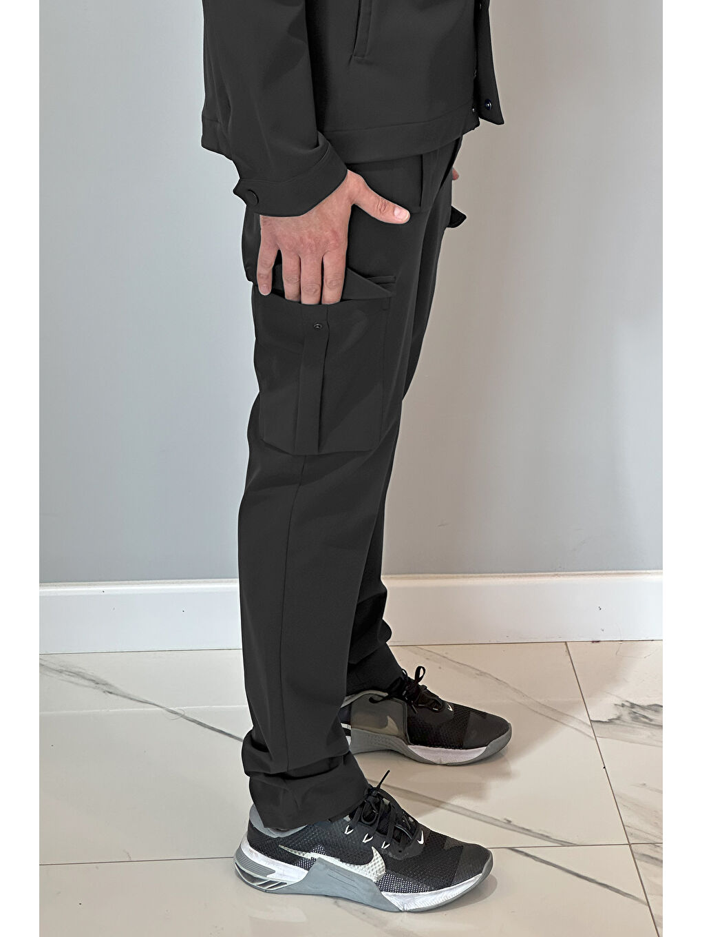 Erkek Çıtçıtlı Pantolon 24720 Siyah-3