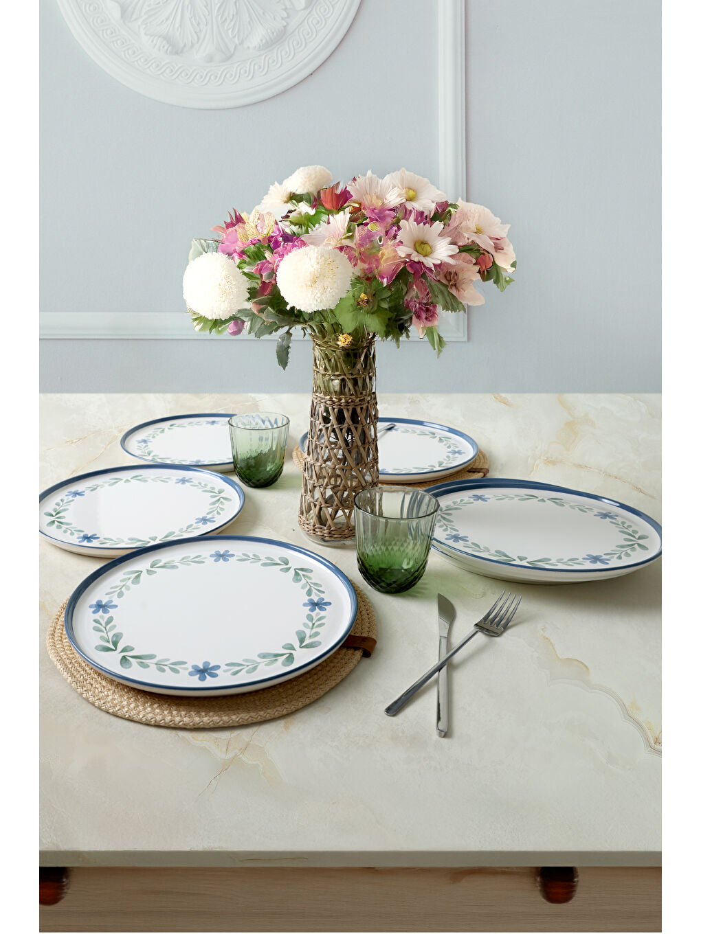 Karışık Daphne Nordic Servis Tabağı 28 Cm 6 Adet-1