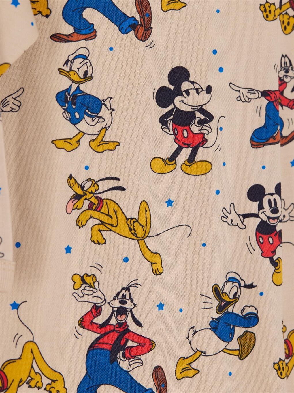 Supermino Bej Mickey Mouse Lisanslı Erkek Bebek Tulum 21458 - 1