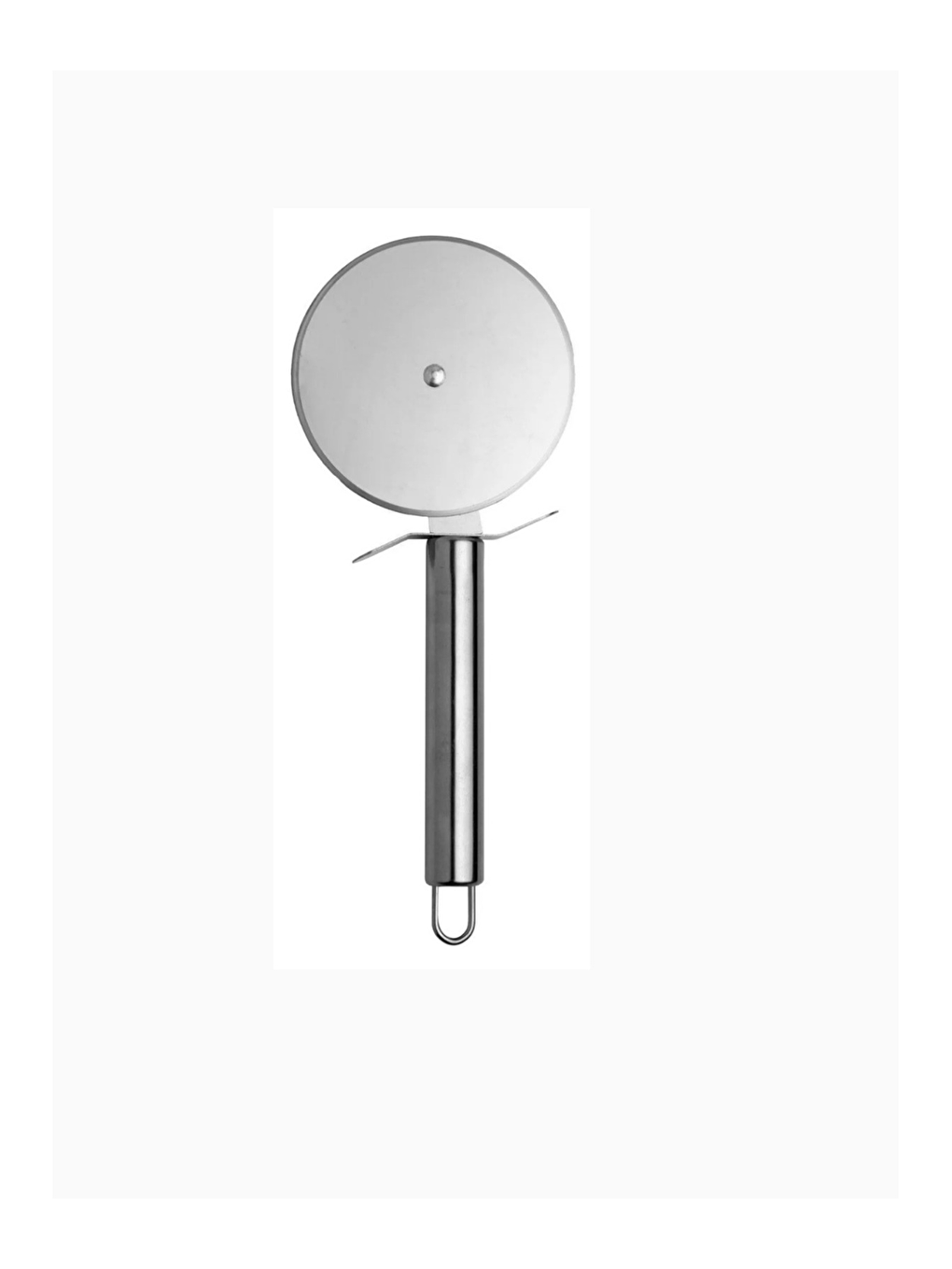 Gri Büyük Boy Paslanmaz Çelik Hamur Kesme Ruleti 20 cm ve  Mutfak Makası-1