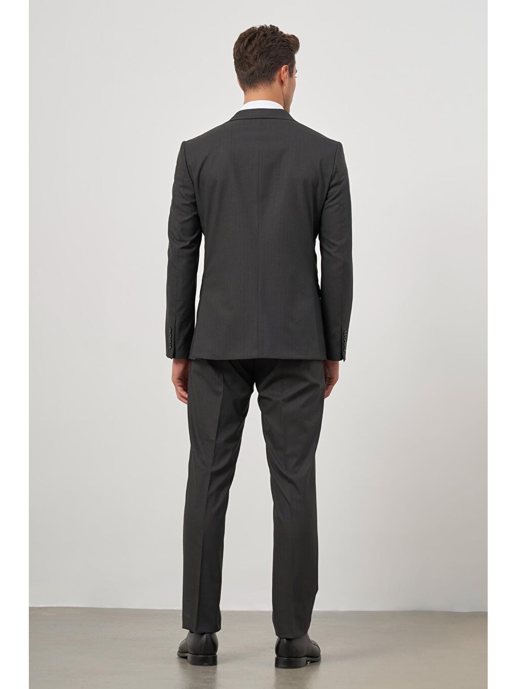 Siyah Kılıç Yaka Kruvaze 6 Drop Slim Fit Classic Takım Elbise 1001245157-6