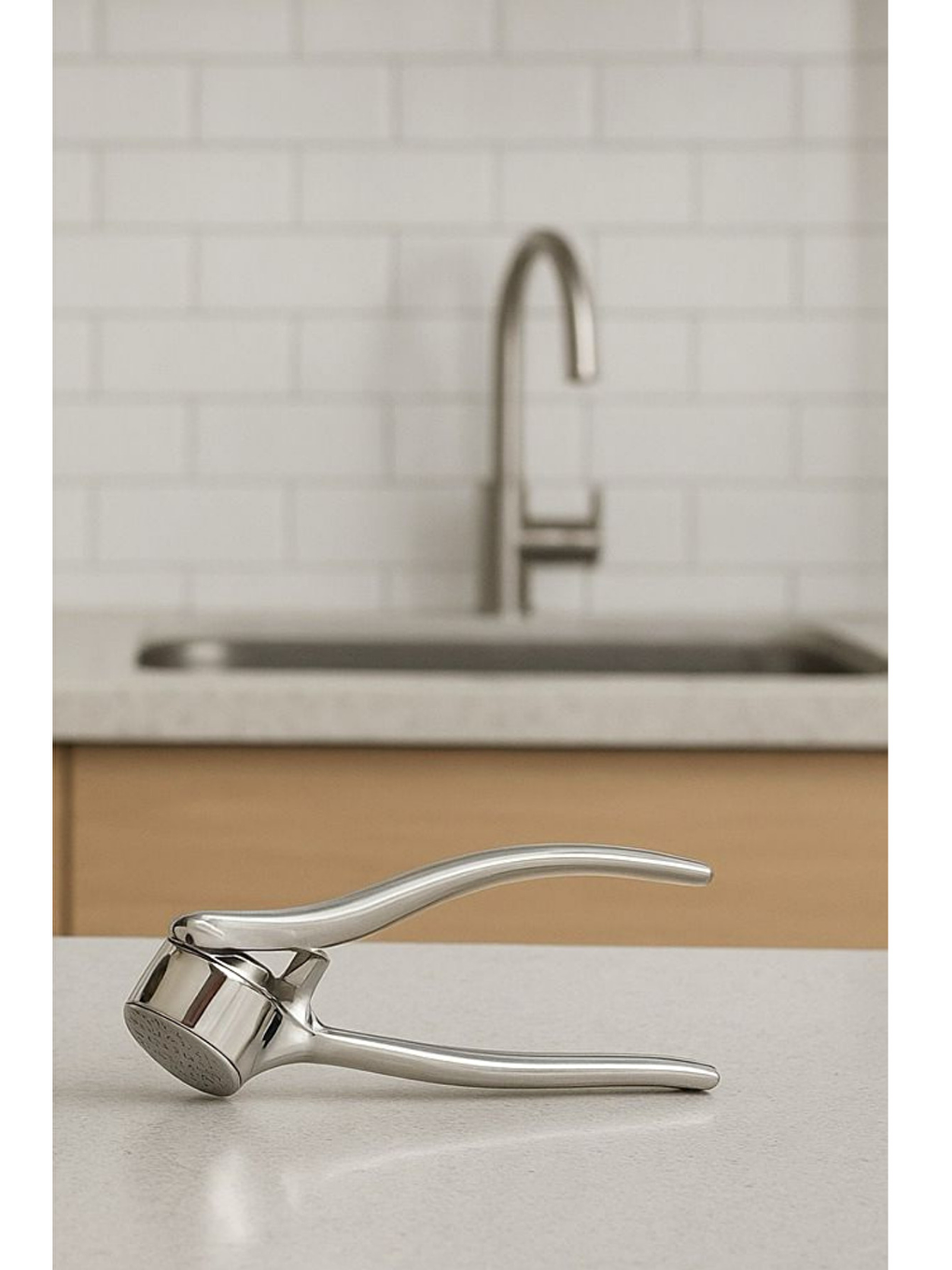 Gri Mutfak Makası Siyah ve Paslanmaz Çelik Sarımsak Ezici-6