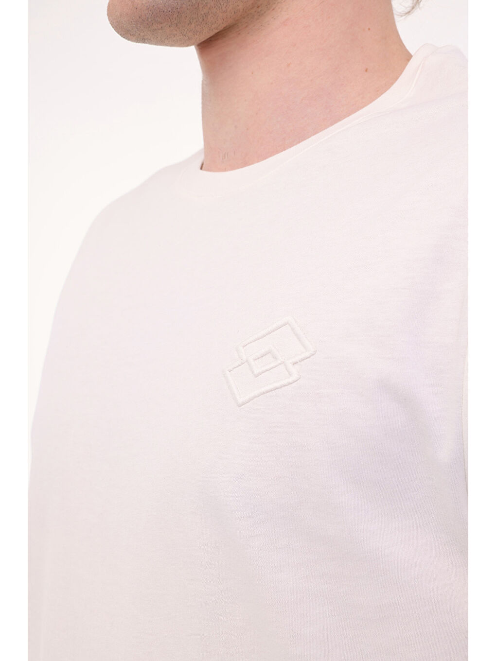 Bej M-SOKRATES TEE 5FX Ekru Erkek Kısa Kol T-Shirt-3