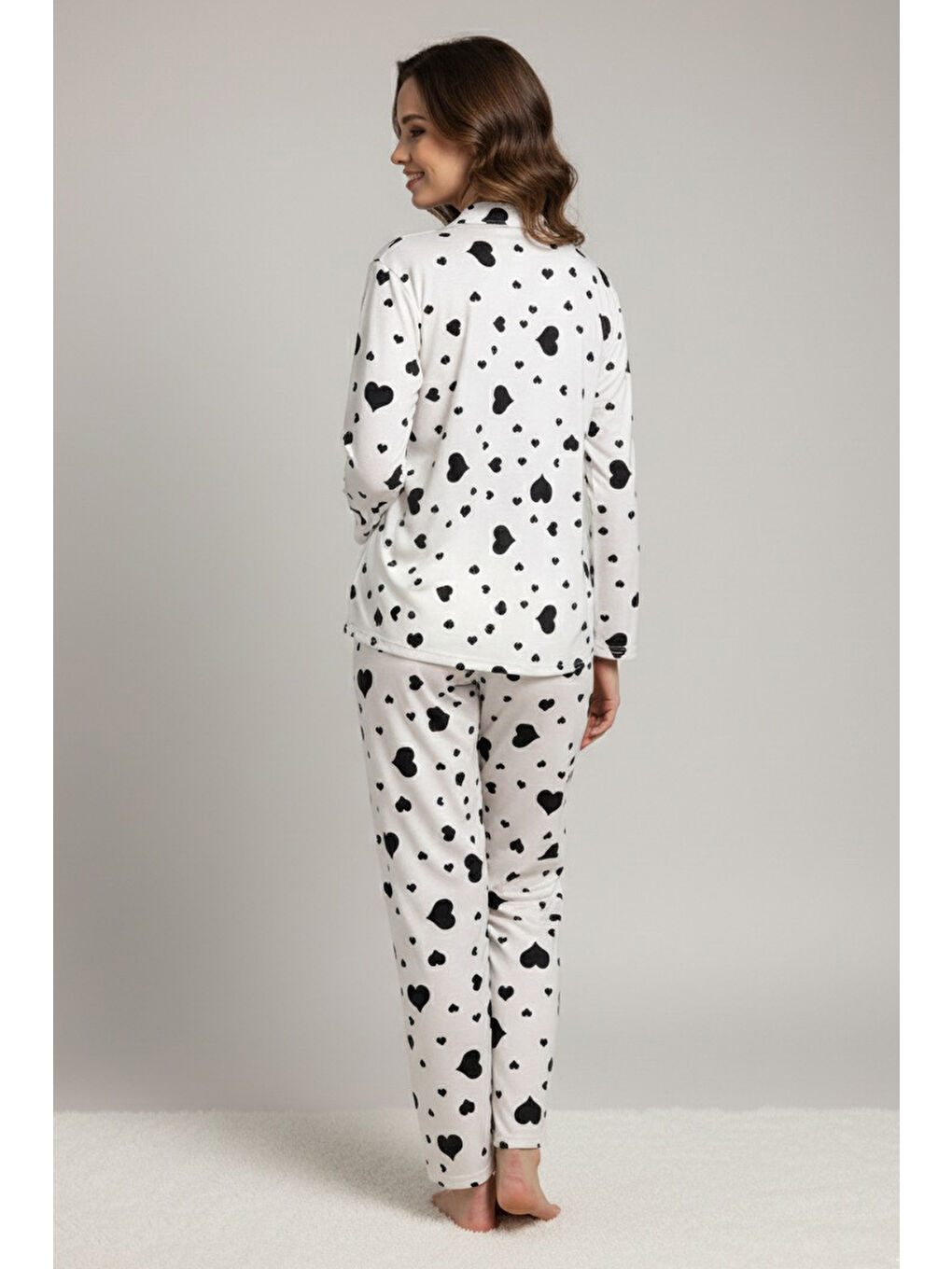Kallp Baskılı Pijama Takımı Beyaz - 28024-BEYAZ-1