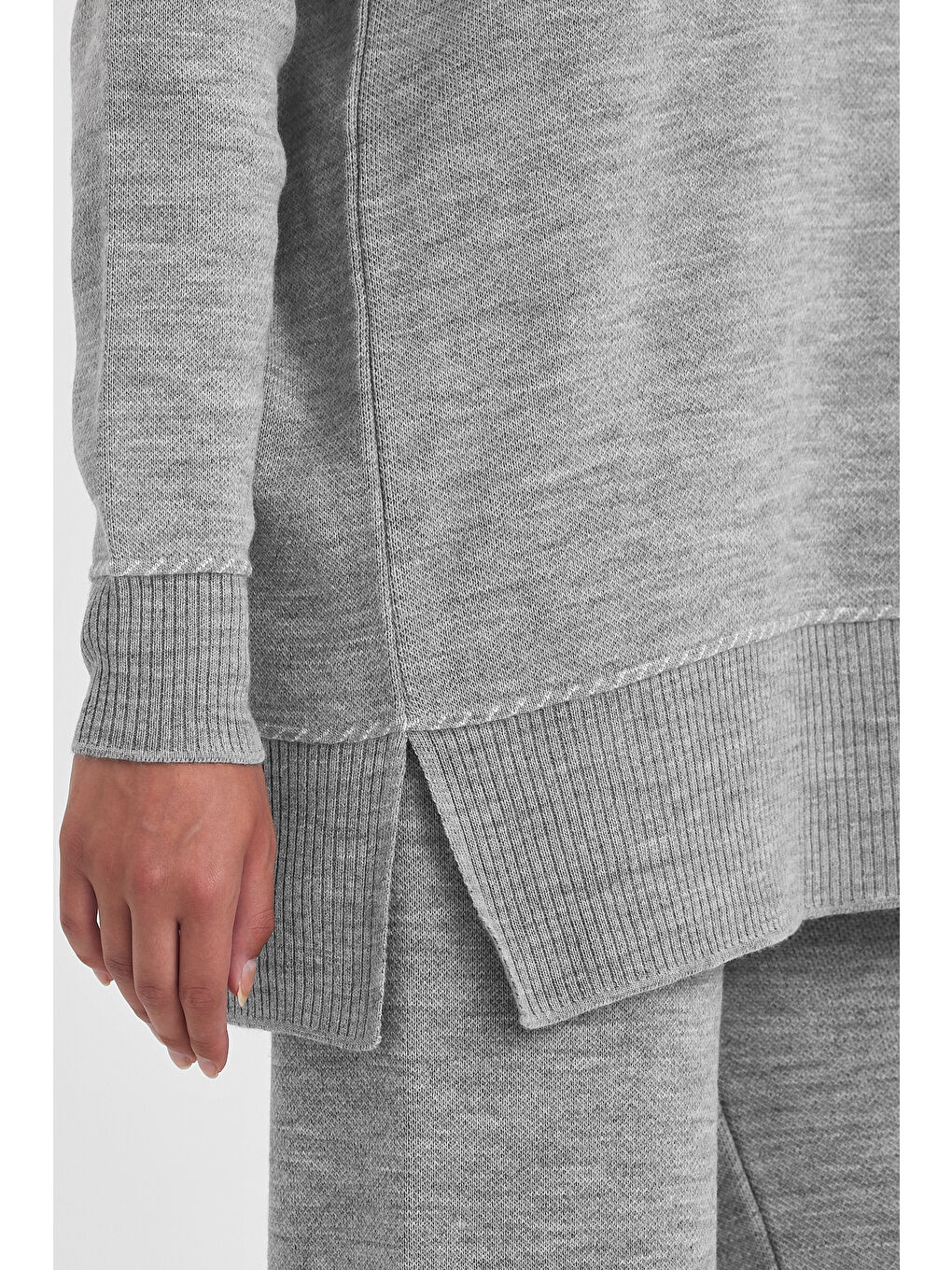 Gri Kadın Triko Takım 3085-2