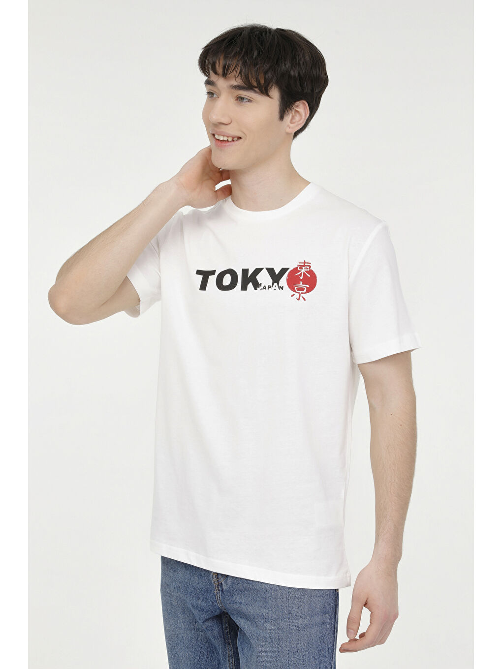 ML TOKYO 11ES-CTY-121 4FX Beyaz Erkek Kısa Kol Tişört