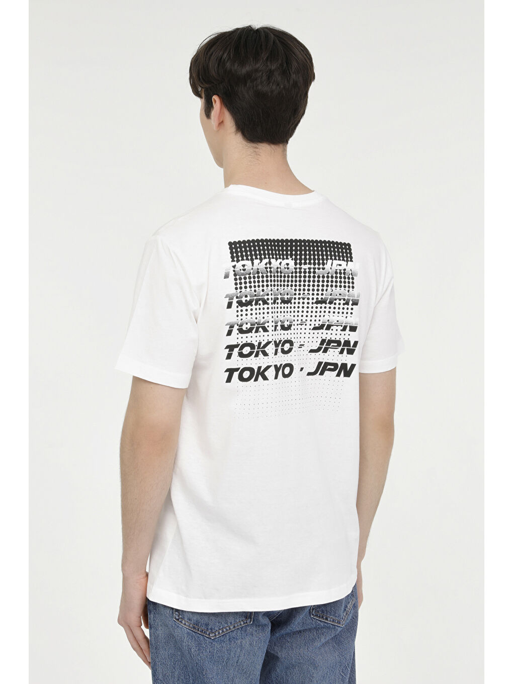 ML TOKYO 11ES-CTY-121 4FX Beyaz Erkek Kısa Kol Tişört-1