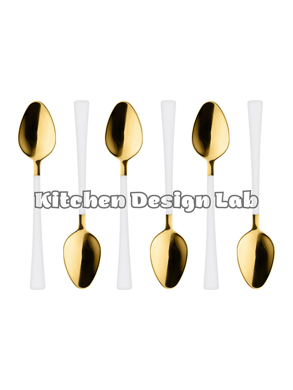 Parlak Gold Beyaz Çay ve Kahve Kaşığı 6 Adet-2