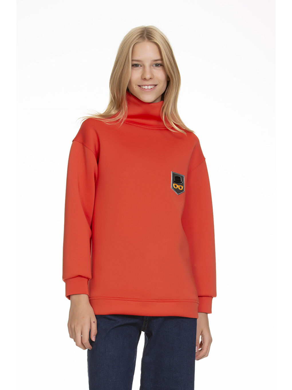 angelos Kiremit Kız Çocuk Scuba Kumaş Sweatshirt Px1461.1