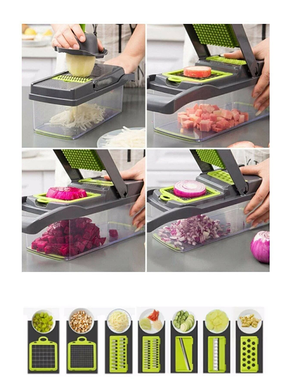 Renksiz Çok Fonksiyonlu Sebze Doğrayıcı - Vegetable Chopper - Çeyiz Listesi - Çeyiz Seti