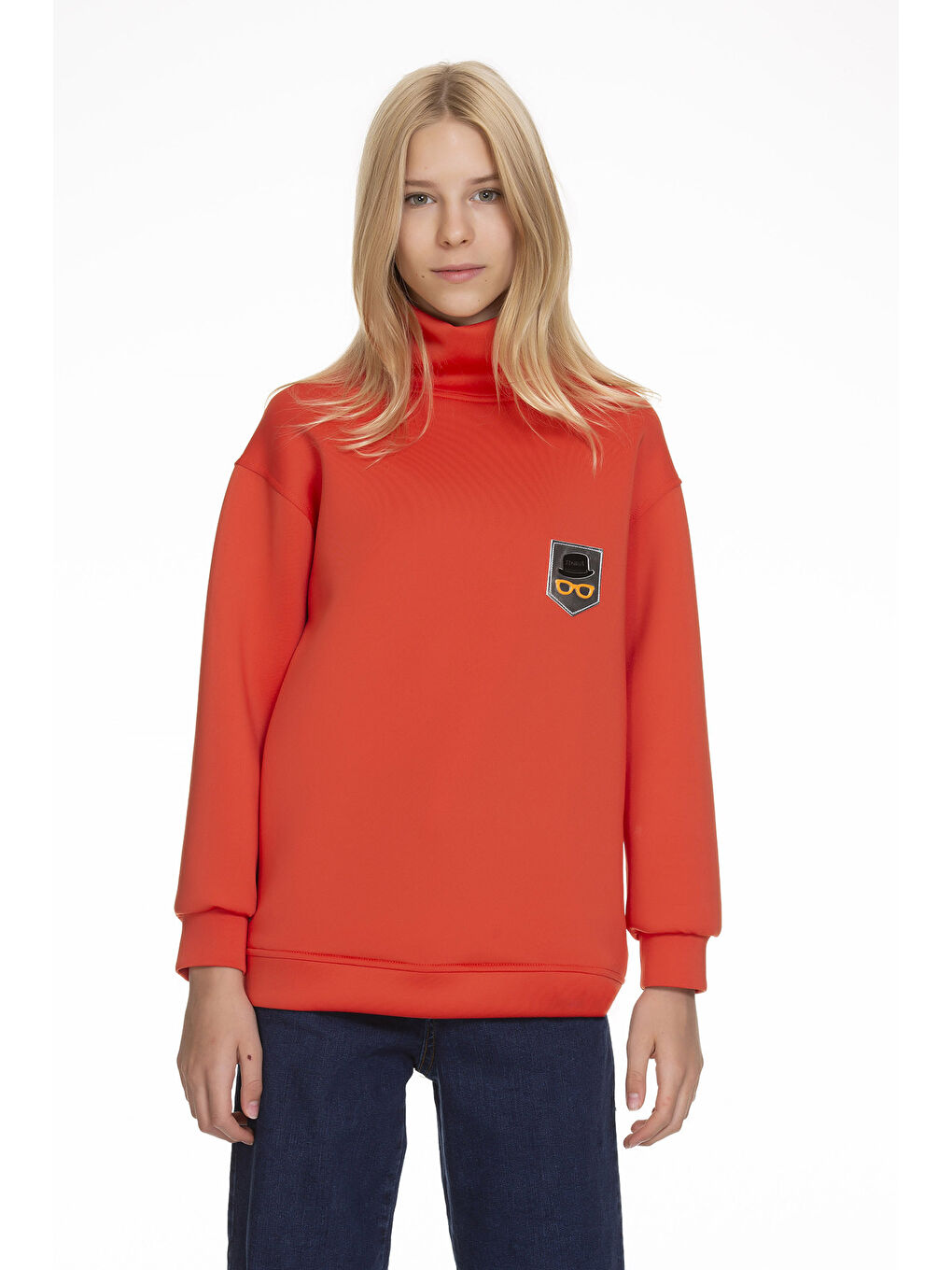 angelos Kiremit Kız Çocuk Scuba Kumaş Sweatshirt Px1461.1 - 1